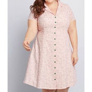 ModCloth + Daytime Dynamo Sz 18 Shirt Dress